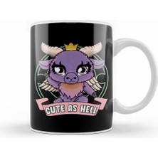 Humuts Cute As Hell Kawaii Baphomet Anime Goth Pun Kupa Bardak Porselen