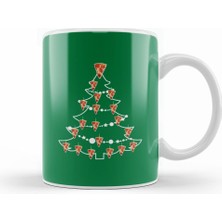 Humuts Pizza Slice Christmas Tree Baubles Kupa Bardak Porselen