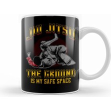 Humuts Funny Jiu Jitsu Bjj The Ground Is My Safe Space Kupa Bardak Porselen