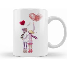 Humuts Sevgililer Günü Sevgiliye Hediye 0203 Kupa Bardak Porselen