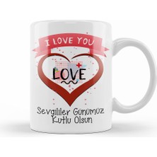 Humuts Sevgililer Günü Sevgiliye Hediye 0020 Kupa Bardak Porselen