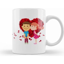 Humuts Sevgililer Günü Sevgiliye Hediye 0232 Kupa Bardak Porselen