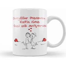 Humuts Sevgililer Günü Sevgiliye Hediye 0250 Kupa Bardak Porselen