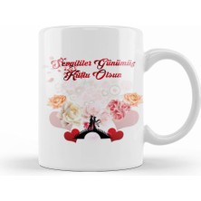 Humuts Sevgililer Günü Sevgiliye Hediye 0208 Kupa Bardak Porselen