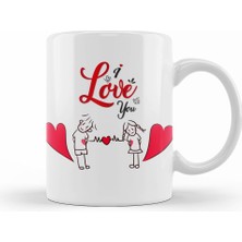 Humuts Sevgililer Günü Sevgiliye Hediye 0258 Kupa Bardak Porselen