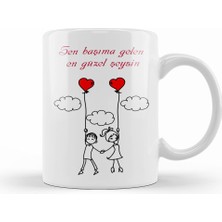 Humuts Sevgililer Günü Sevgiliye Hediye 051 Kupa Bardak Porselen