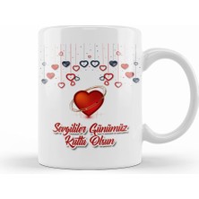 Humuts Sevgililer Günü Sevgiliye Hediye Kupa Bardak Porselen