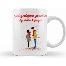 Humuts Sevgililer Günü Sevgiliye Hediye 0220 Kupa Bardak Porselen