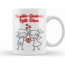 Humuts Sevgililer Günü Sevgiliye Hediye 0245 Kupa Bardak Porselen