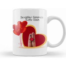 Humuts Sevgililer Günü Sevgiliye Hediye 08 Kupa Bardak Porselen