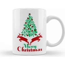 Humuts Yılbaşı Yeni Yıl Konseptli Merry Christmas 01 Kupa Bardak Porselen
