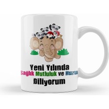 Humuts Yeni Yıl Hediyesi Mutlu Yıllar 08 Kupa Bardak Porselen