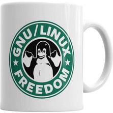 Humuts Gnu Lınux Kupa Bardak Porselen
