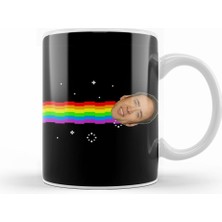 Humuts Nicolas Cage Nyan Cat Meme Kupa Bardak Porselen
