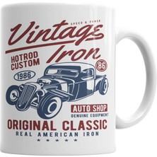 Humuts Vintage Iron Kupa Bardak Porselen