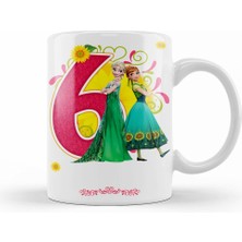 Humuts Elsa ile Anna Çocuklara 6 Altı Yaş Hediyesi Kupa Bardak Porselen