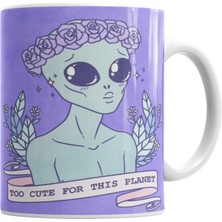 Humuts Cute Alien Uzaylı Kupa Bardak Porselen