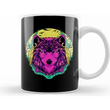 Humuts Werewolf Fierce Wolf Mythical Creature Majestic Kupa Bardak Porselen