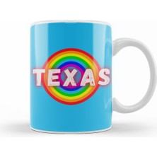 Humuts Texas Vintage Retro Rainbow Style Kupa Bardak Porselen