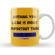 Humuts Smile Quotes Happy Love Gift Vintage Retro Rainbow Style Kupa Bardak Porselen