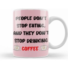 Humuts Kcat Funny Coffee Drinks Art Lover Gift Quote   Vintage Retro Rainbow Style Upa Bardak Porselen