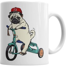 Humuts Pug Köpek 02 Kupa Bardak Porselen