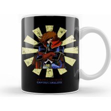Humuts Captain Harlock Retro Japanese Kupa Bardak Porselen