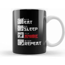 Humuts Eat Sleep Anime Repeat 02 Kupa Bardak Porselen