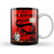 Humuts The Adventures Of Tintin The Blue Lotus Vintage Style Cover Kupa Bardak Porselen