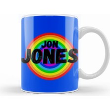 Humuts Jon Jones   Vintage Retro Rainbow Style Warriors Design Wrestlers Gift Kupa Bardak Porselen