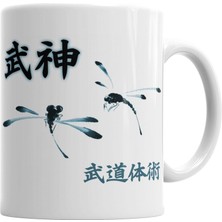 Humuts Bujinkan Libelulas Kupa Bardak Porselen