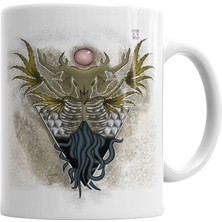 Humuts Skull Devil Color Branca Kupa Bardak Porselen