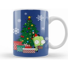 Humuts Invader Zim Gir Around The Christmas Tree Kupa Bardak Porselen