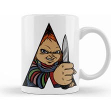 Humuts Chucky A Doll Work  Orange Kupa Bardak Porselen