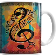 Humuts Lota Sol Anahtarı Müzik Kupa Bardak Porselen