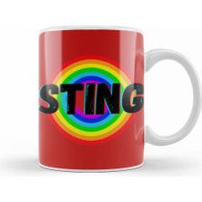 Humuts Sting  Vintage Retro Rainbow Style Warriors Design Wrestlers Gift Kupa Bardak Porselen