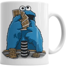 Humuts Susam Sokağı Kurabiye Canavarı Poker   Kupa Bardak Porselen