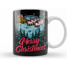 Humuts Funny Unicorn Santa Merry Christmas Gift Xmas Kupa Bardak Porselen