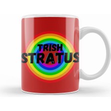 Humuts Trish Stratus  Vintage Retro Rainbow Style Warriors Design Wrestlers Gift Kupa Bardak Porselen
