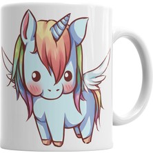 Humuts Unicorn   Anime Cartoon Sevimli Cute Kupa Bardak Porselen