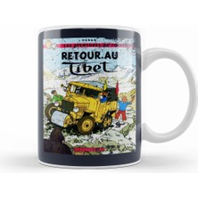 Humuts The Adventures Of Tintin Retour Au Tibet Vintage Cover Style Kupa Bardak Porselen