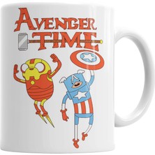 Humuts Adventure Time Captain America Iron Man Jake   Finn Princess Bubblegum Marceline Kupa Bardak Porselen