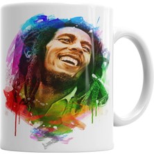 Humuts Bob Marley Mutluluğun Rengi Kupa Bardak Porselen