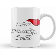 Humuts Dillere Düşeceğiz Senin Komik Kupa Bardak Porselen