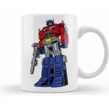 Humuts Optimus Prime Cartoon Transformers Kupa Bardak Porselen