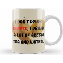 Humuts Funny Coffee Drin Ks Art Lover Gift Quote   Vintage Retro Rainbow Style Kupa Bardak Porselen