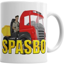 Humuts Spasbo Jeff Vrum Vrum  Kupa Bardak Porselen
