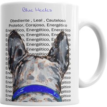 Humuts Blue Heeler Pug Köpek Kupa Bardak Porselen