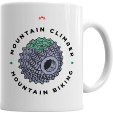 Humuts Mountain Bike  Mtb  Mountain Climber Branca Kupa Bardak Porselen
