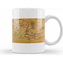 Humuts Yüzüklerin Efendisi Haritası Kupa Bardak Porselen